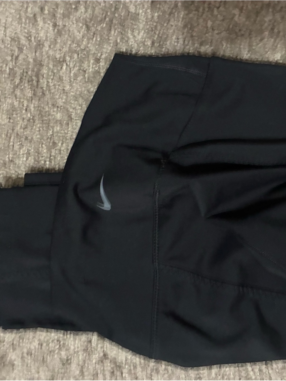 Nike Black Women's Athletic Leggings with Reflective Swoosh